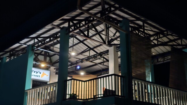 Illuminated Casa Maria large group accommodation at night at family reunion venue bacolod