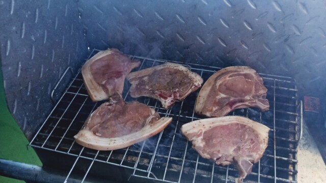 Fresh off the grill! Our Party Boat features a dedicated BBQ area, perfect for catering your corporate lunch or family celebration. BBQ pork chops on Ultimate Party Boat rental